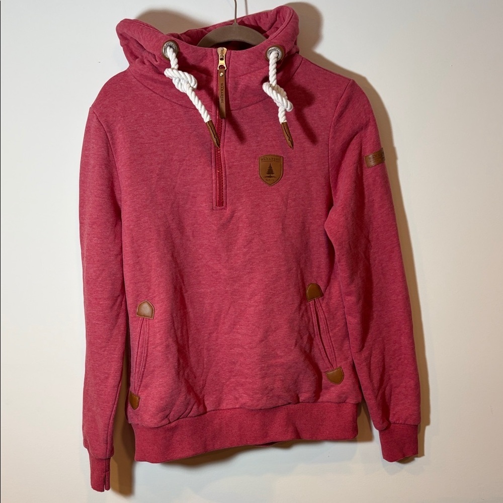 Women’s Wanakome Ivy Half Zip Ember Red Hoodie